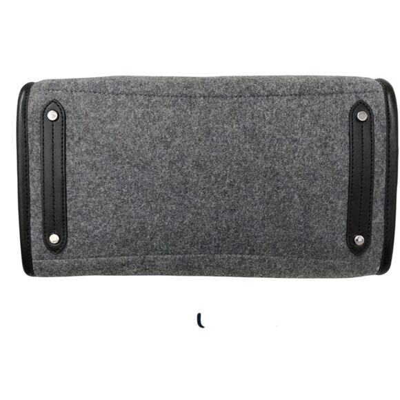 Kate Spade New York Black/Grey Ella Felt and Leather Large Top Zip Tote EUC 499 - Picture 5 of 16